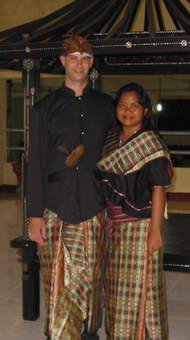 Glenn & Ita on Lombok in traditional Sasak garb around 2005