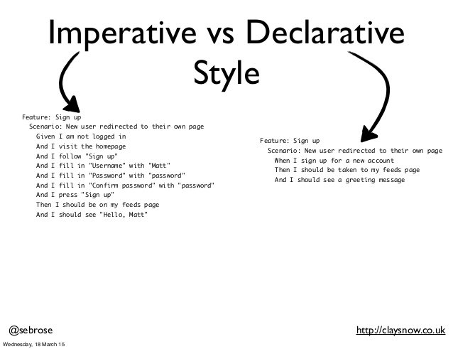 Declarative vs. Imperative Programming