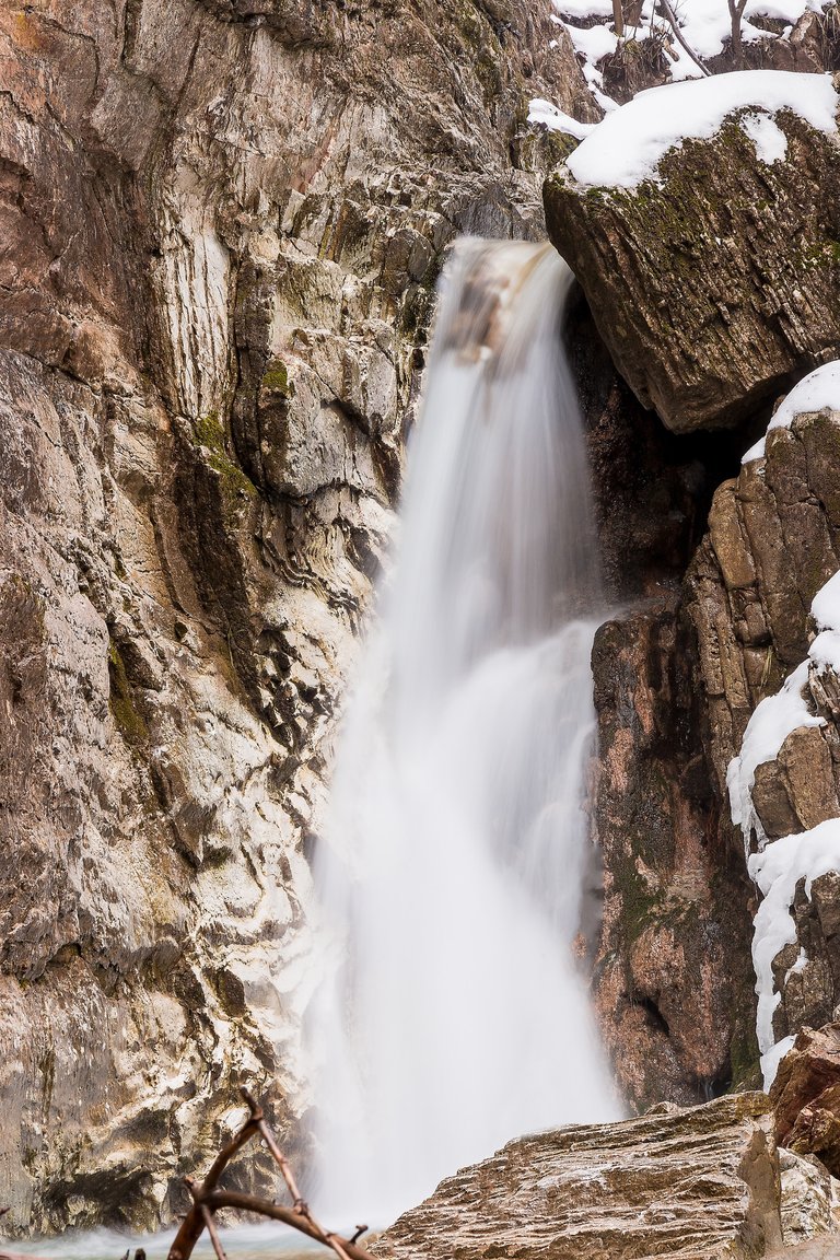 Waterfall at lake Plastira