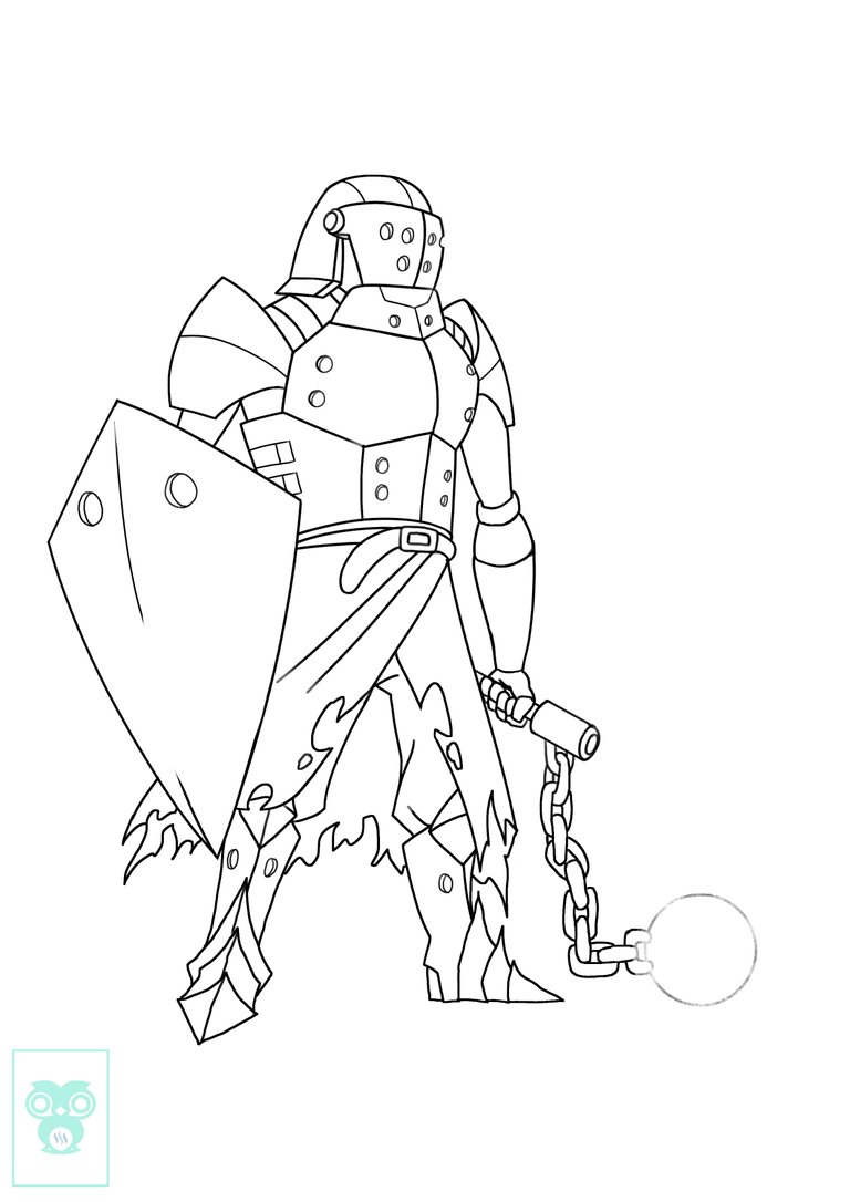 Steemian Knight_lineart.jpg