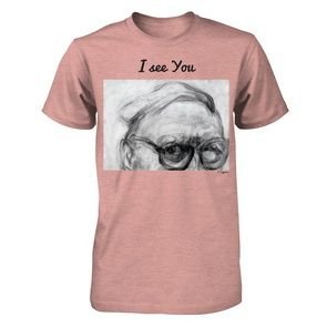 Tshirt Design 0, fine art print, drawing, charcoal, portrait detail, eyes, glasses, look, text.jpg