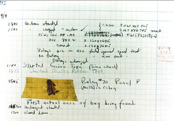 Grace Hopper - Invention of the Computer Bug by Way of Actual Bug lol.png