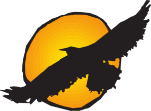 13209624142003028513Hawk Silhouette Flying Near Sun.svg.med.png