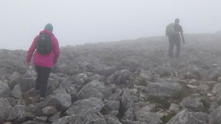 Kristin and Sandeep walking up the boulder field.jpg