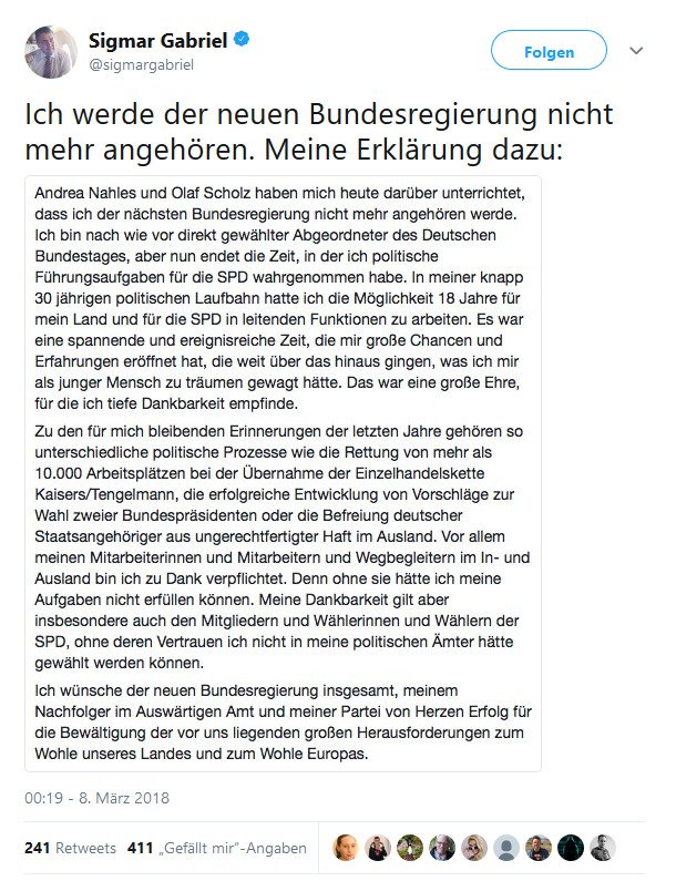 Sigmar Gabriel auf Twitter   Ich werde der neuen Bundesregierung nicht mehr angehören. Meine Erklärung dazu …  .jpg