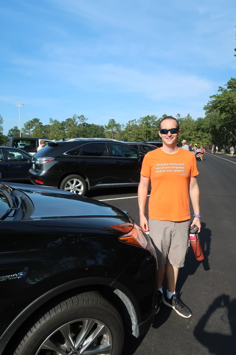 Parking Lot with Jerry Banfield in Magic Kingdom theme park at Walt Disney World Resort.JPG