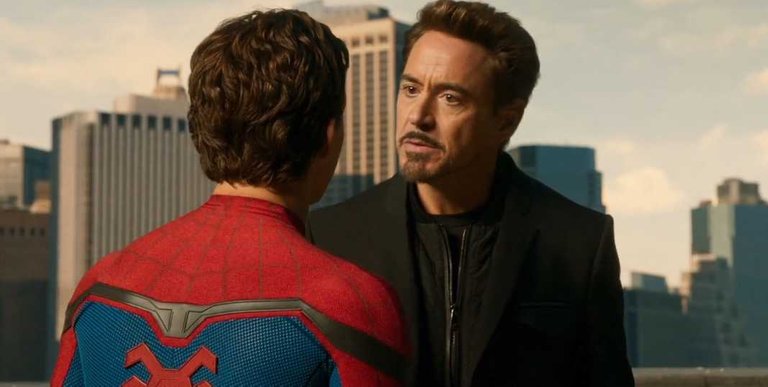 robert downey jr tony stark iron man tom holland spiderman homecoming movie picture image wallpaper poster screensaver.jpg