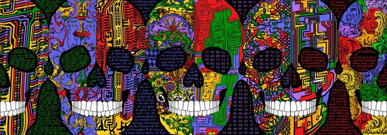 skull collage