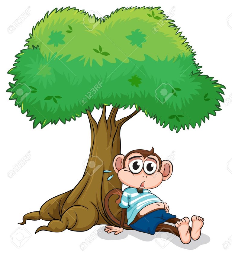 17082603-illustration-of-a-monkey-sitting-under-a-tree-on-a-white-background-Stock-Photo.jpg