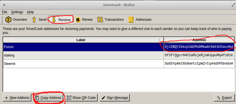 wallet smartcash interface address