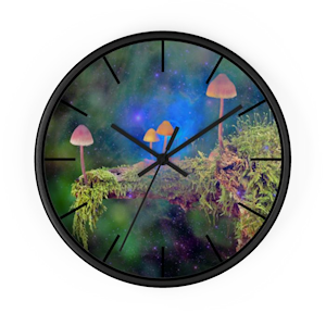 Mystic mushroom II wall clock small.png