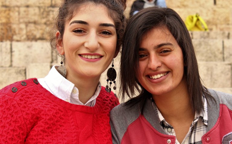 girls at damascus gate.JPG