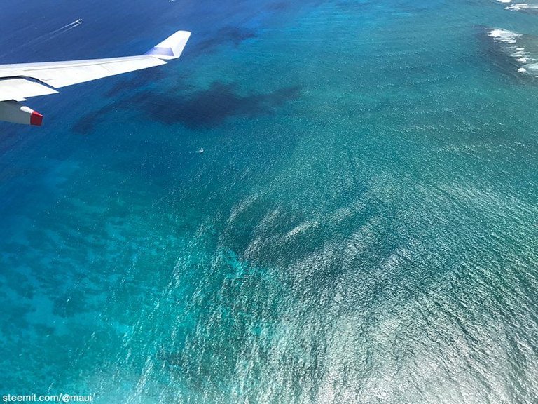 Flying over Oahu