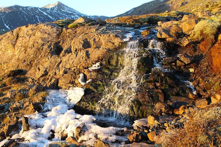 The colorful palette of a warm winter Iceland.