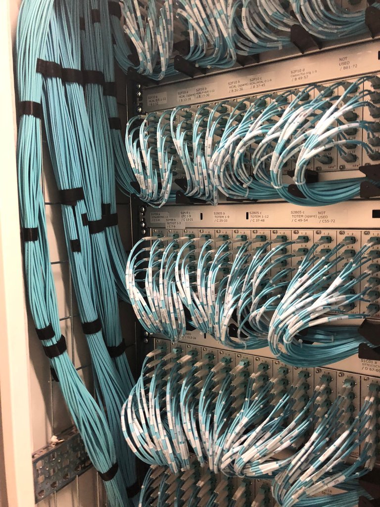 cables part of the data acquisition system of the CMS experiment