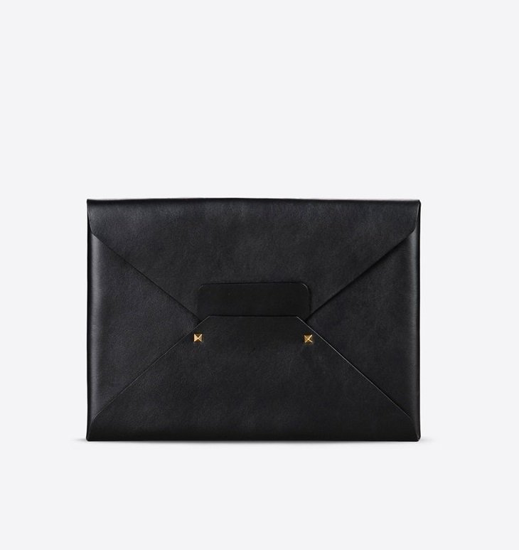 Valentino Mens Clutch - Valentino Black Rockstud Untitled Clutch Mens MQ83045-G58 Valentino Online Shop 189_LRG.jpg