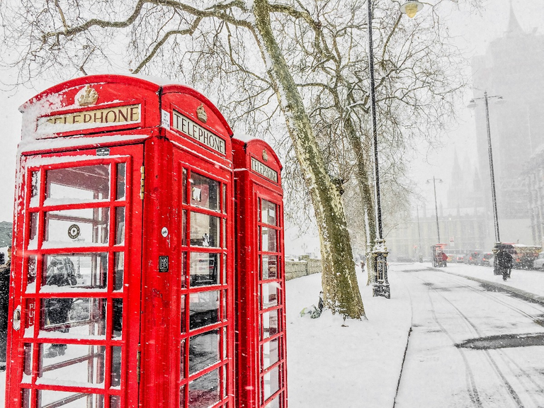 Westminster in snow