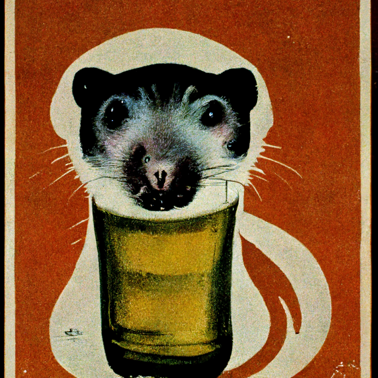 1960s movie poster of an alcoholic ferret