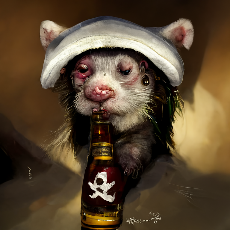 alcoholic pirate ferret