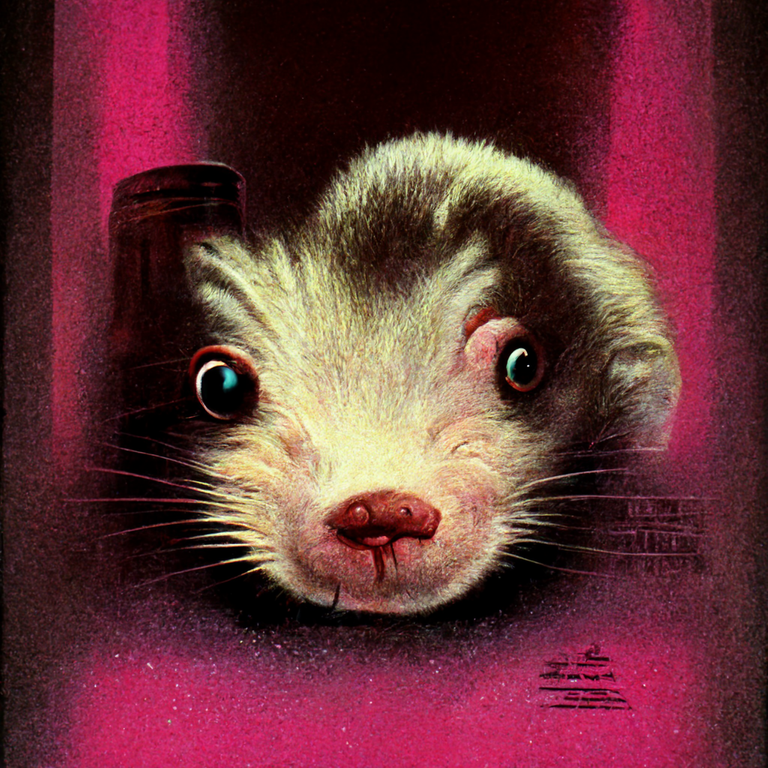 80s movie poster of an alcoholic ferret