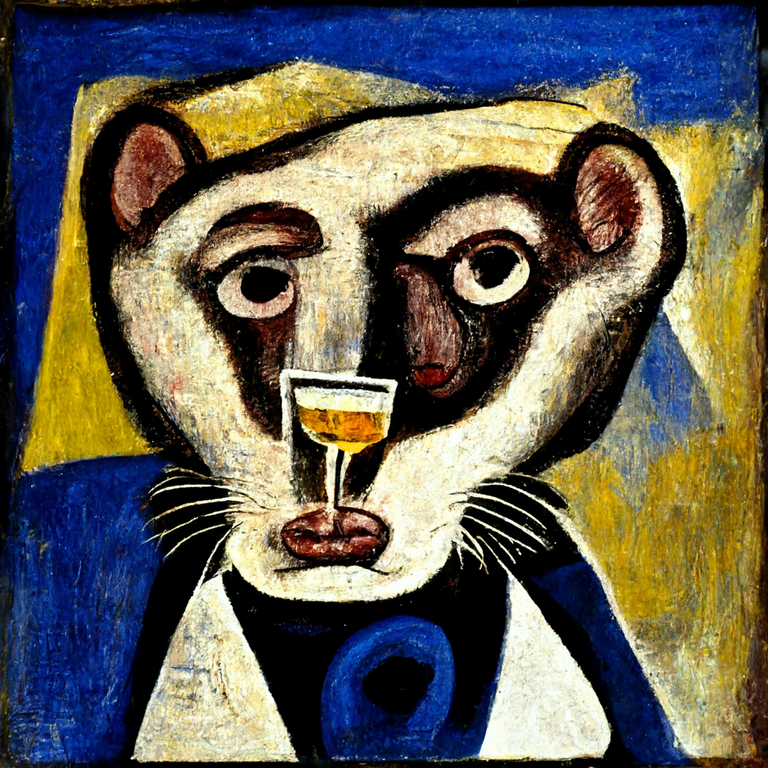 alcoholic ferret by Picasso