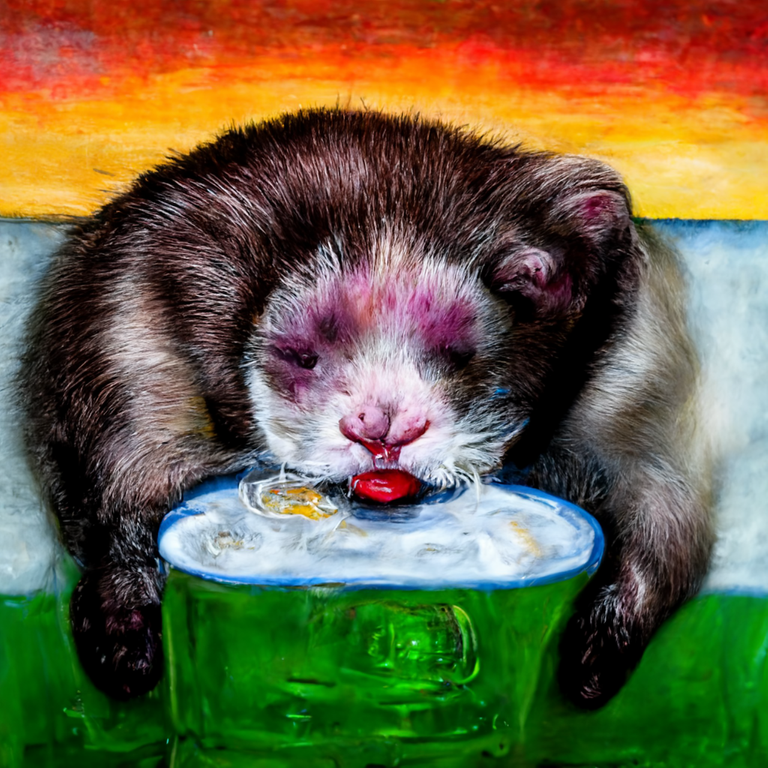 alcoholic ferret by Monet