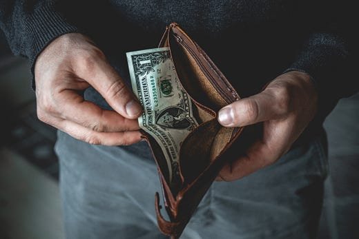 When I gave a friend of mine a small amount of money "Hope"