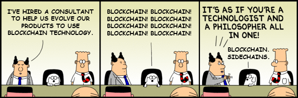 Blockchain cartoon