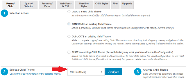 create a child theme