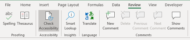 check accessibility in excel