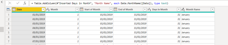 date tables in power pivot
