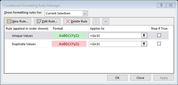 compare two lists in excel