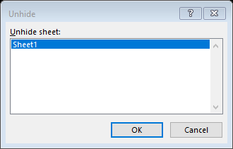 hidden and very hidden sheets in excel