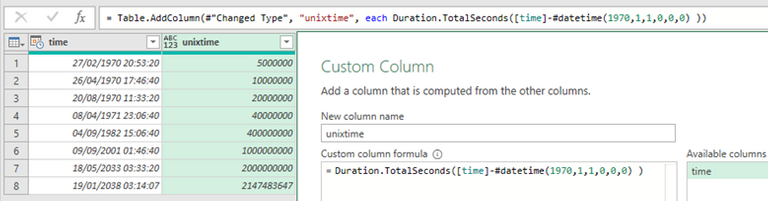 Unix Timestamp conversions in Excel