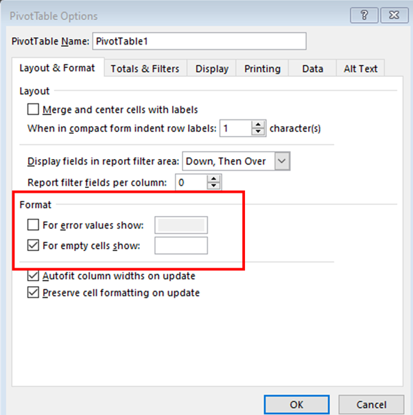 pivot tables