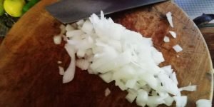 chopped onions