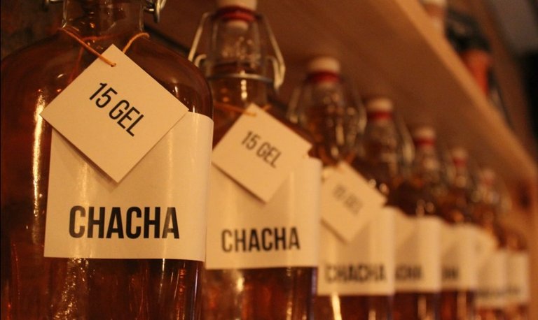 Traditional Georgian grape vodka "Cha Cha"