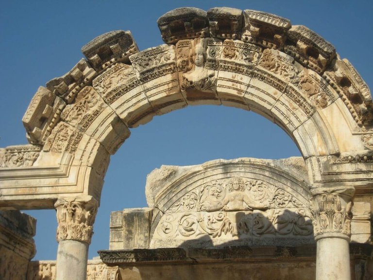 Beautifully detailed Bas Relief sculpture carvings at Ephesus