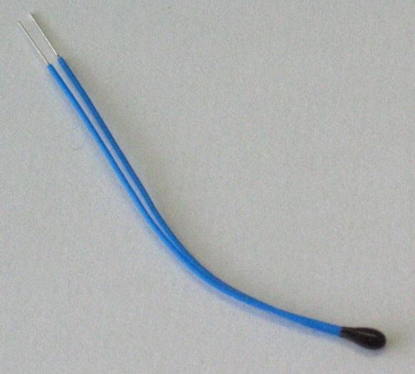 NTC thermistor, bead type, insulated wires.