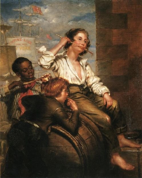Boys Pilfering Molasses, Public Domain Image