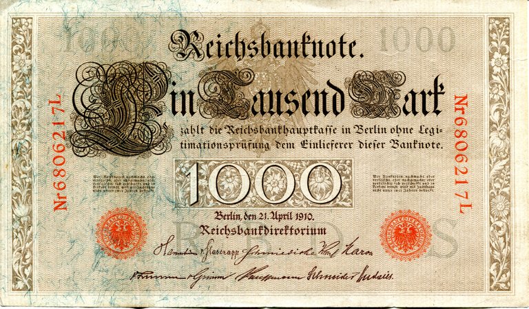 Ein Tausend Reichsmark 1910