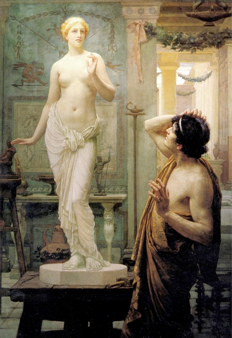 Pygmalion and Galatea by Ernest Normand, 1886