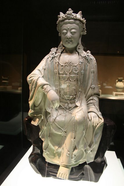 Chinese porcelain statue of the Buddha, Guan Yin, from the Yuan Dynasty (1271-1368 AD) of medieval China. - Gary Lee Todd, CC BY-SA 4.0, via Wikimedia Commons