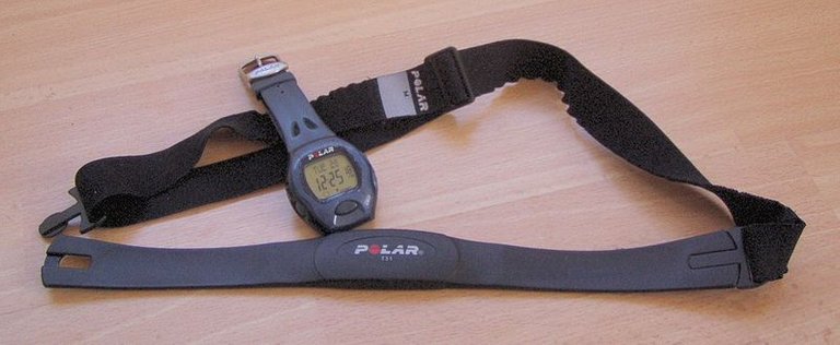 Heart rate monitor with a wrist receiver