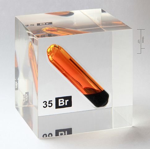 Illustrative and secure bromine sample for teaching