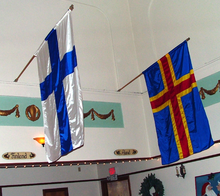 Flags of Åland and Finland
