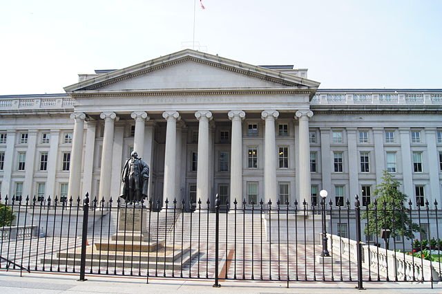 US Treasury building (source: Wikimedia Commons)