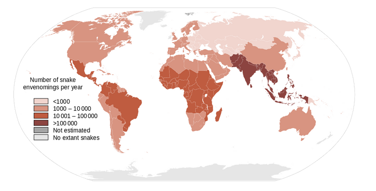 Global distribution of snakebite morbidity