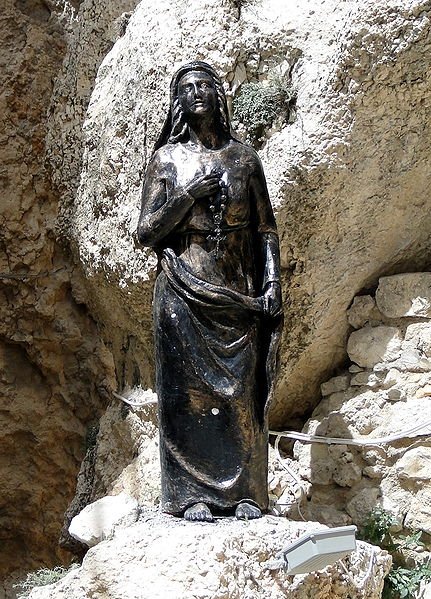 Statue of Saint Thecla in Maalula, Syria