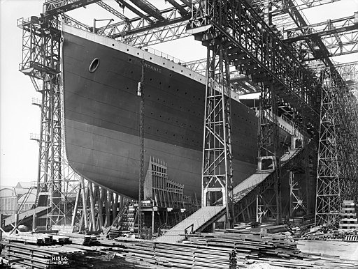 RMS Titanic ready for launch, 1911